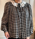 Valentino silk B&W blouse