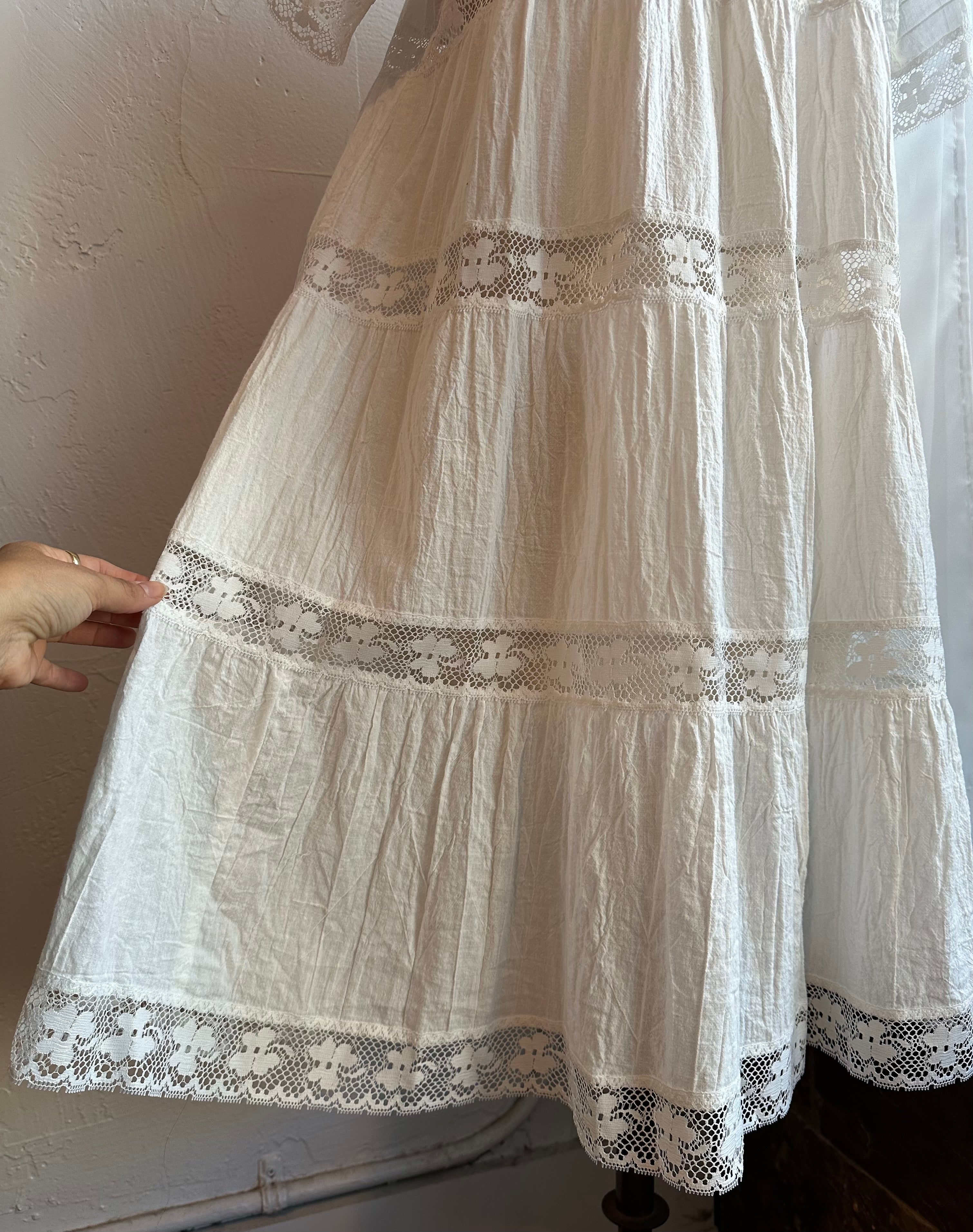 Cole of CA white lace panel dress
