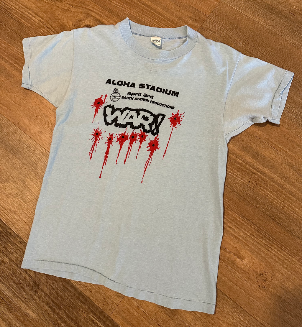 Early 80s blue War concert tee
