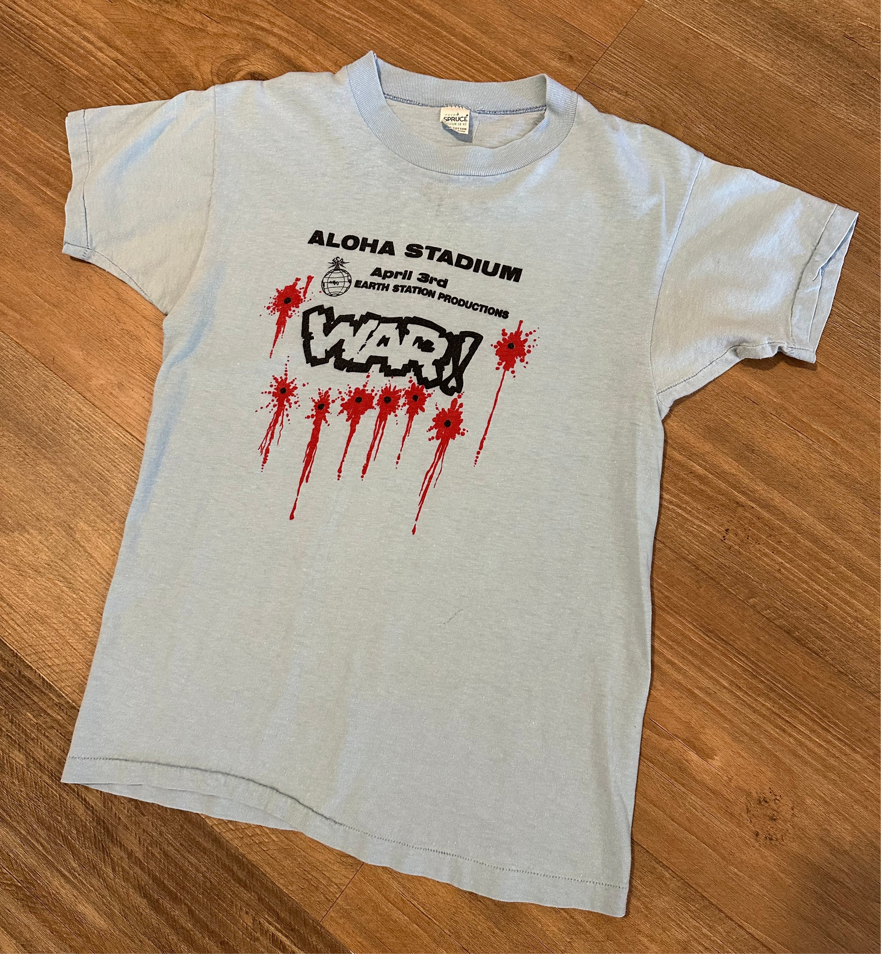Early 80s blue War concert tee