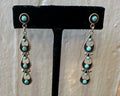 Zuni long oval turquoise earrings