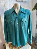 40s Plains sawtooth turquoise pearl snap