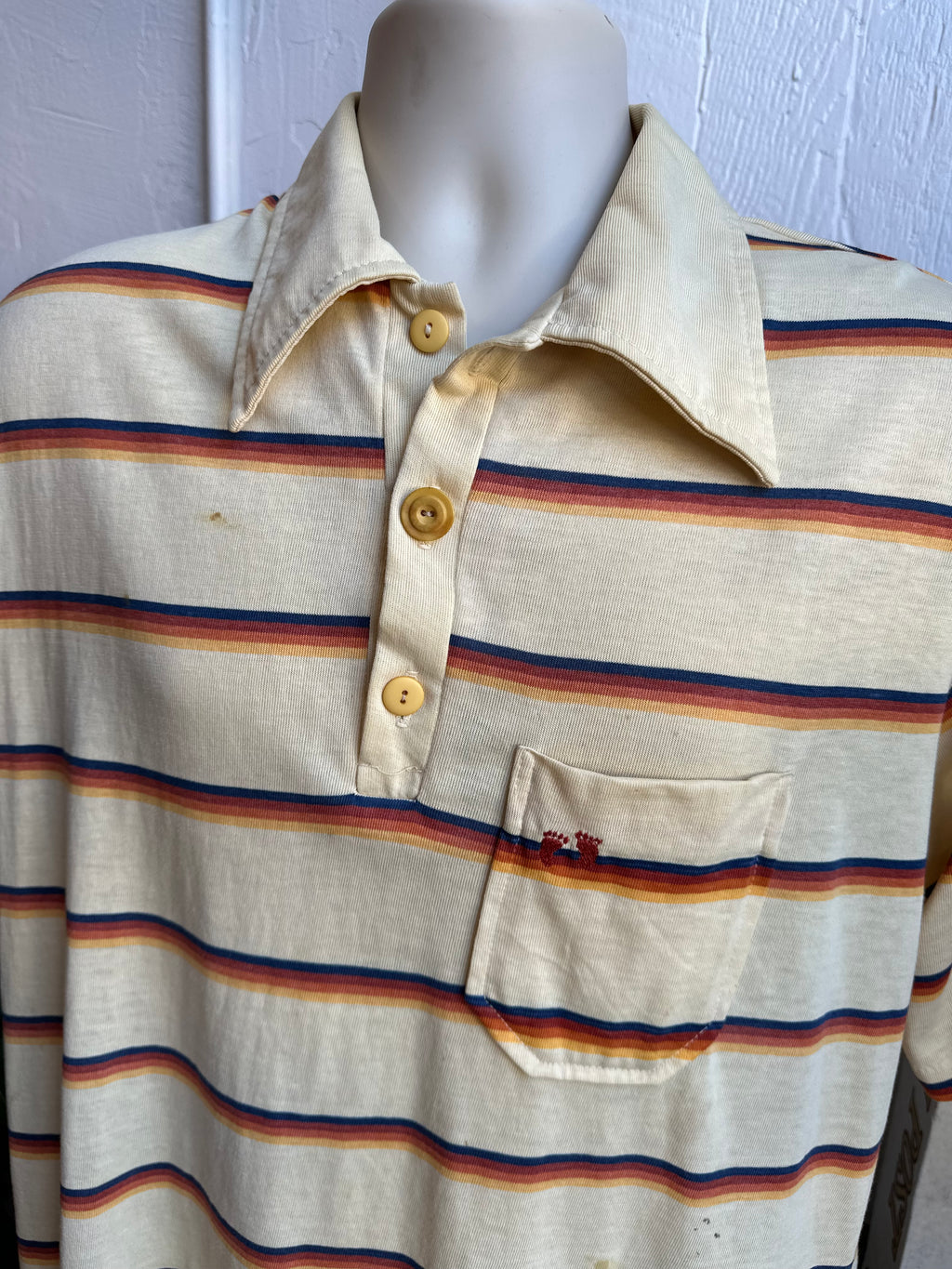 70s Hang ten stripe polo