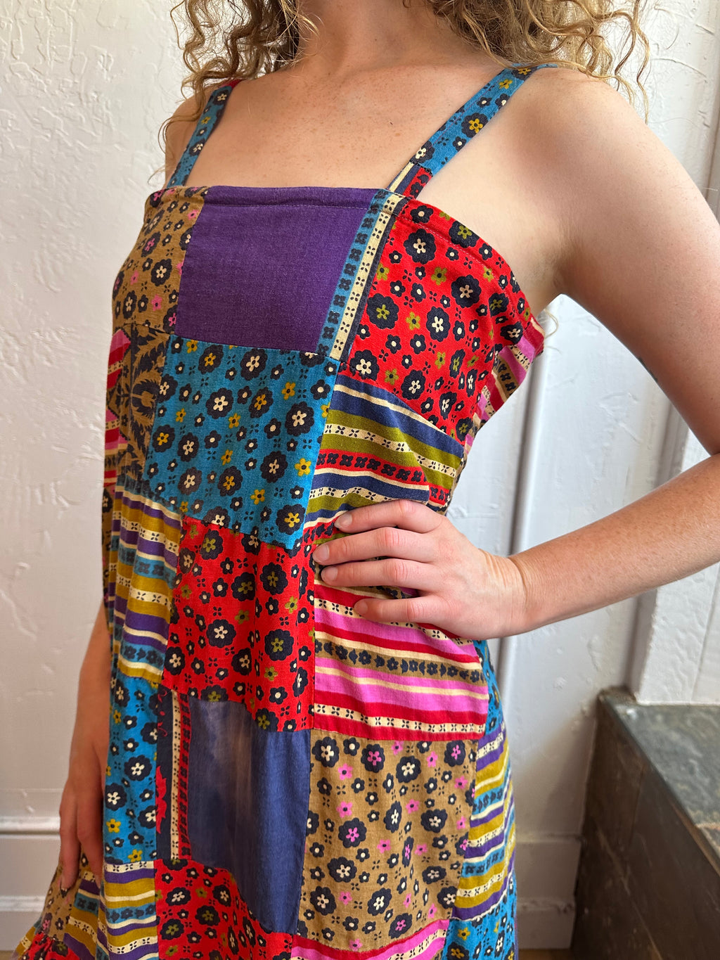 Quilt spaghetti strap dress