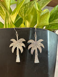 Sterling palm tree earrings