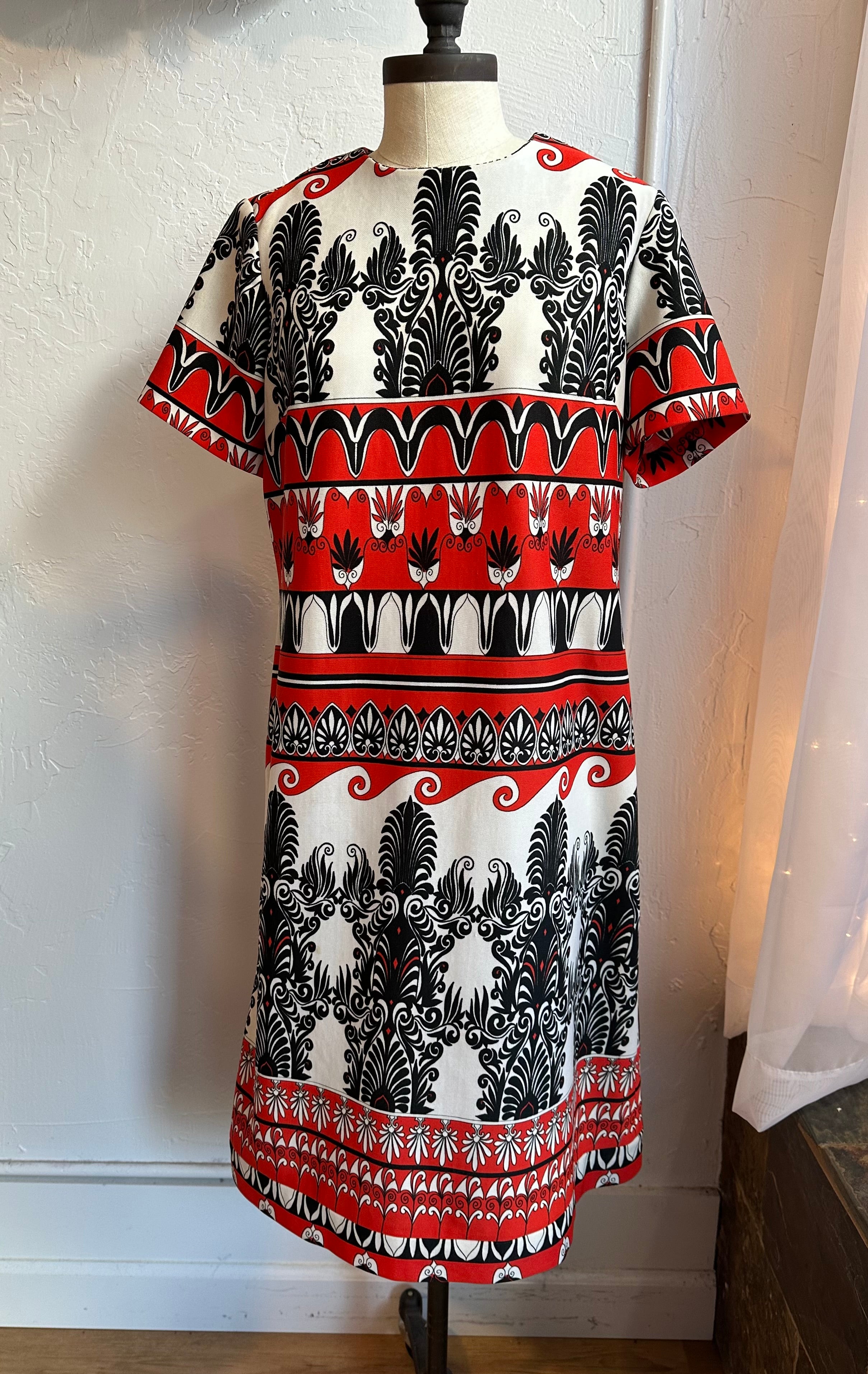 60s Red/black dress by Brief Notes