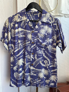40s purple/white Hawaiian shirt