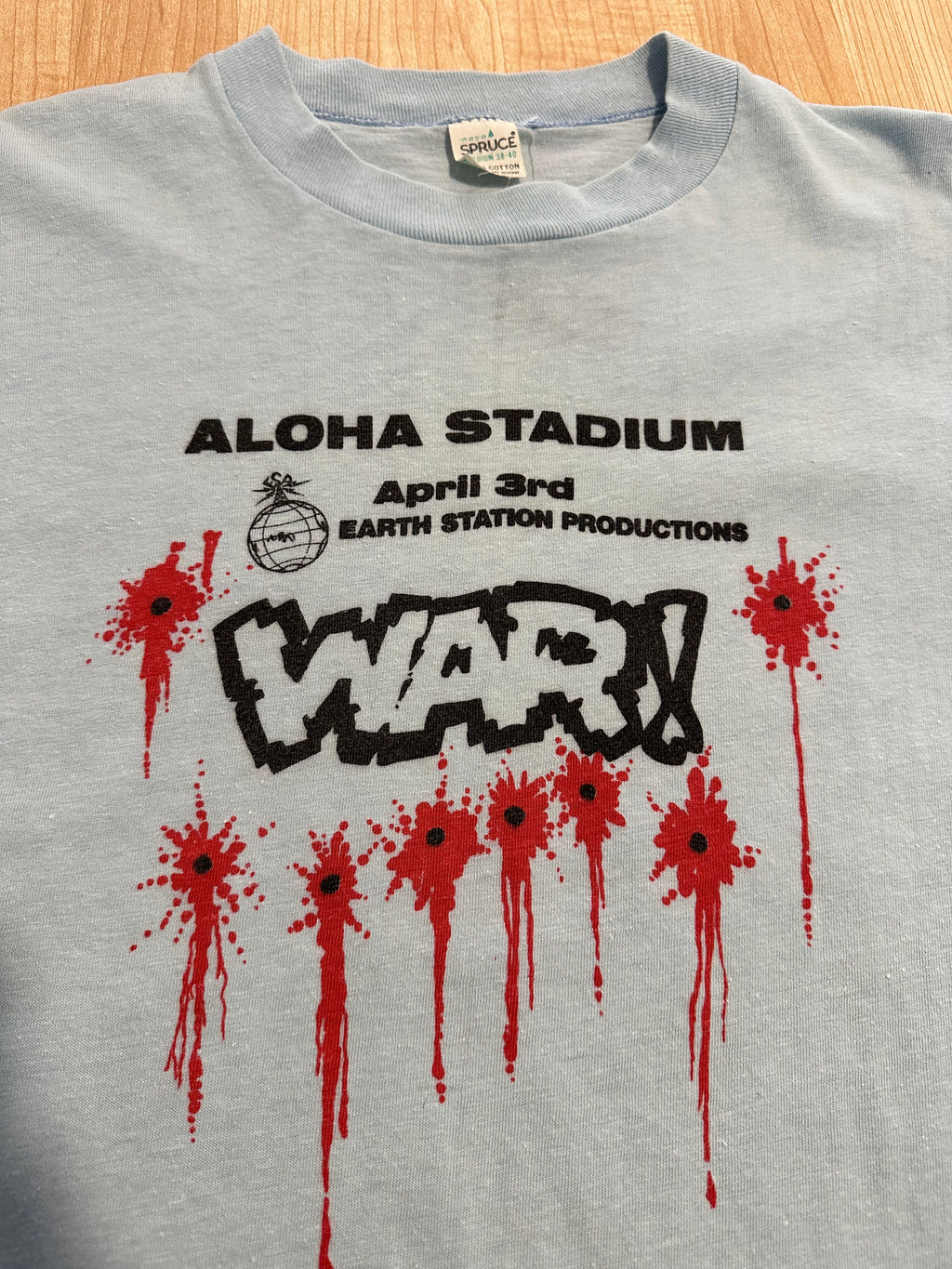 Early 80s blue War concert tee