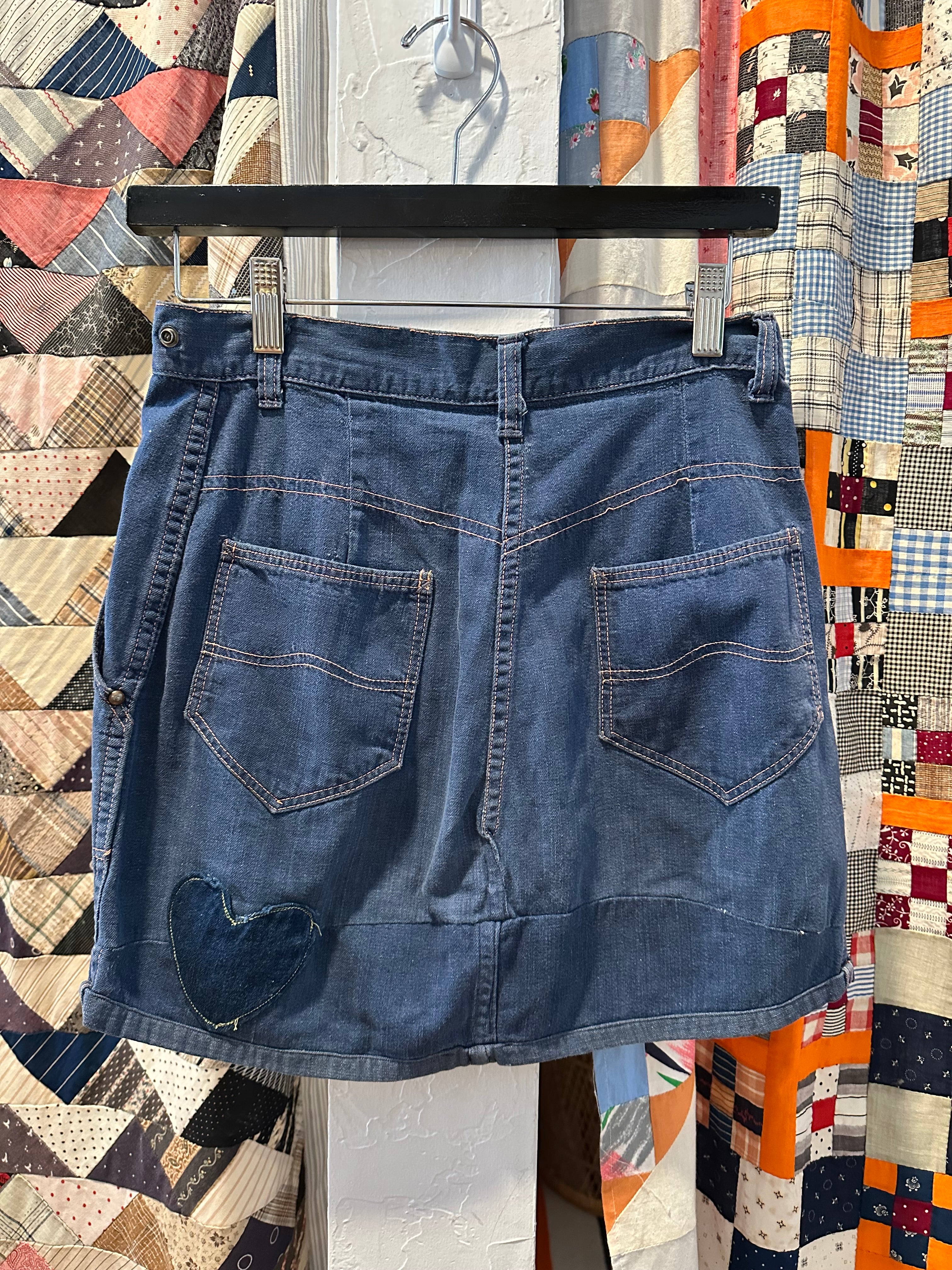 40s side zip mini skirt