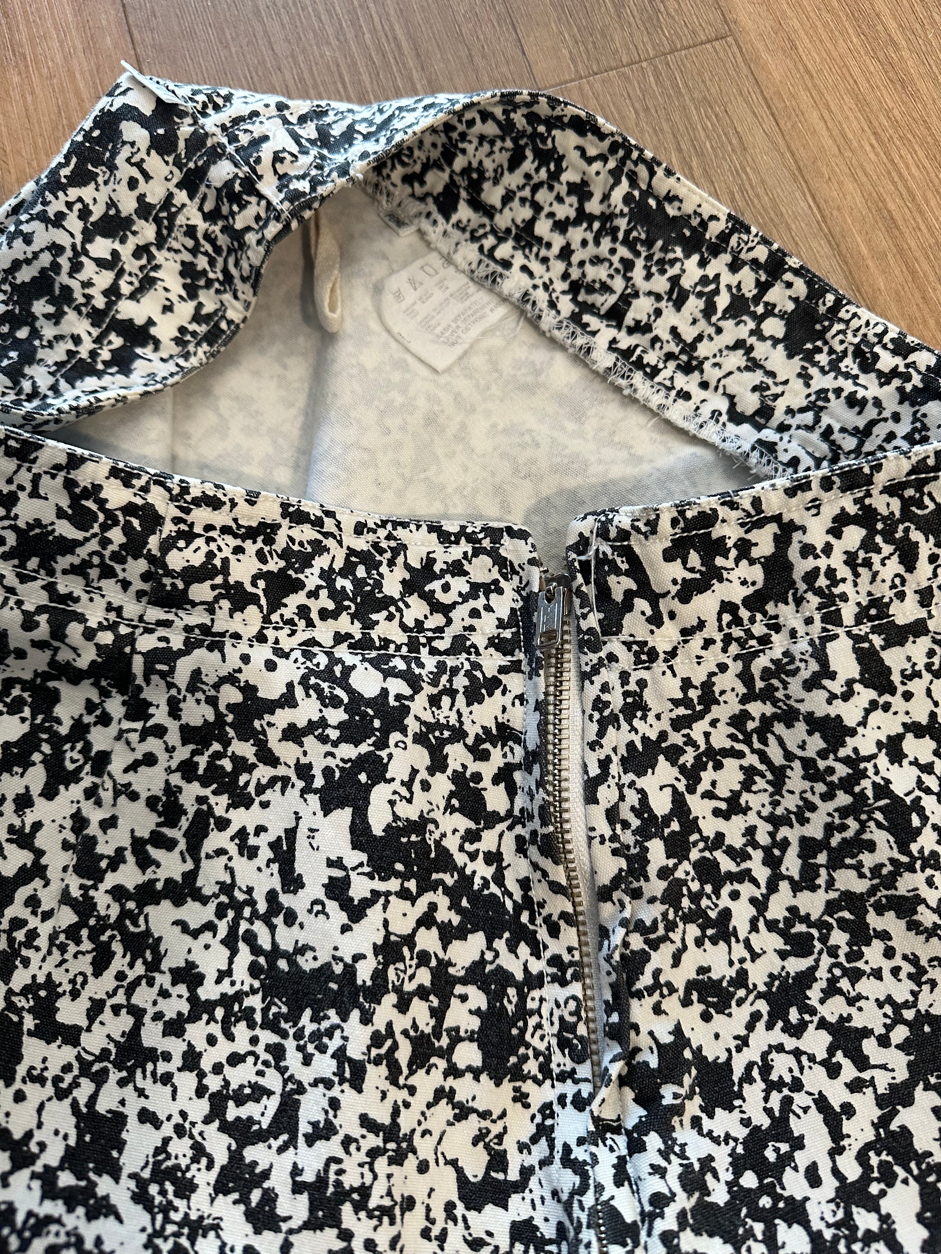 80s Esprit black/white speckle skirt
