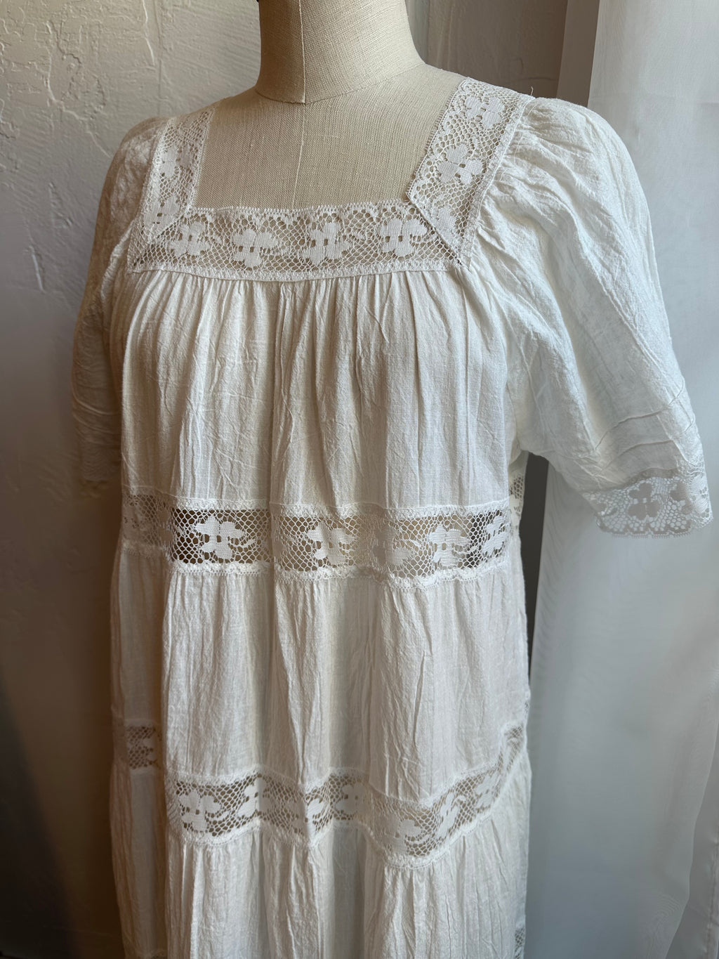 Cole of CA white lace panel dress