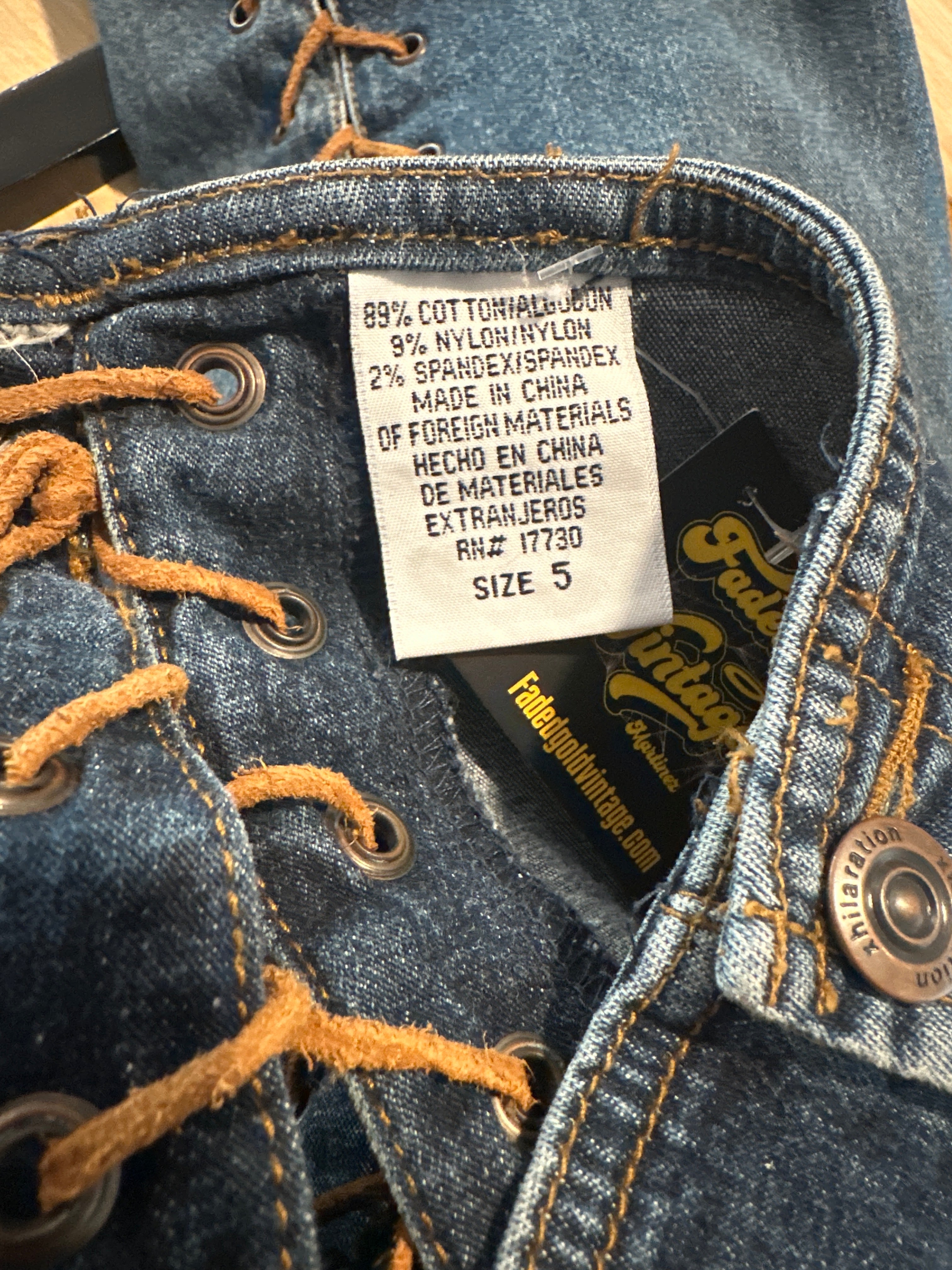 Y2K Xhiliration side lace up jeans