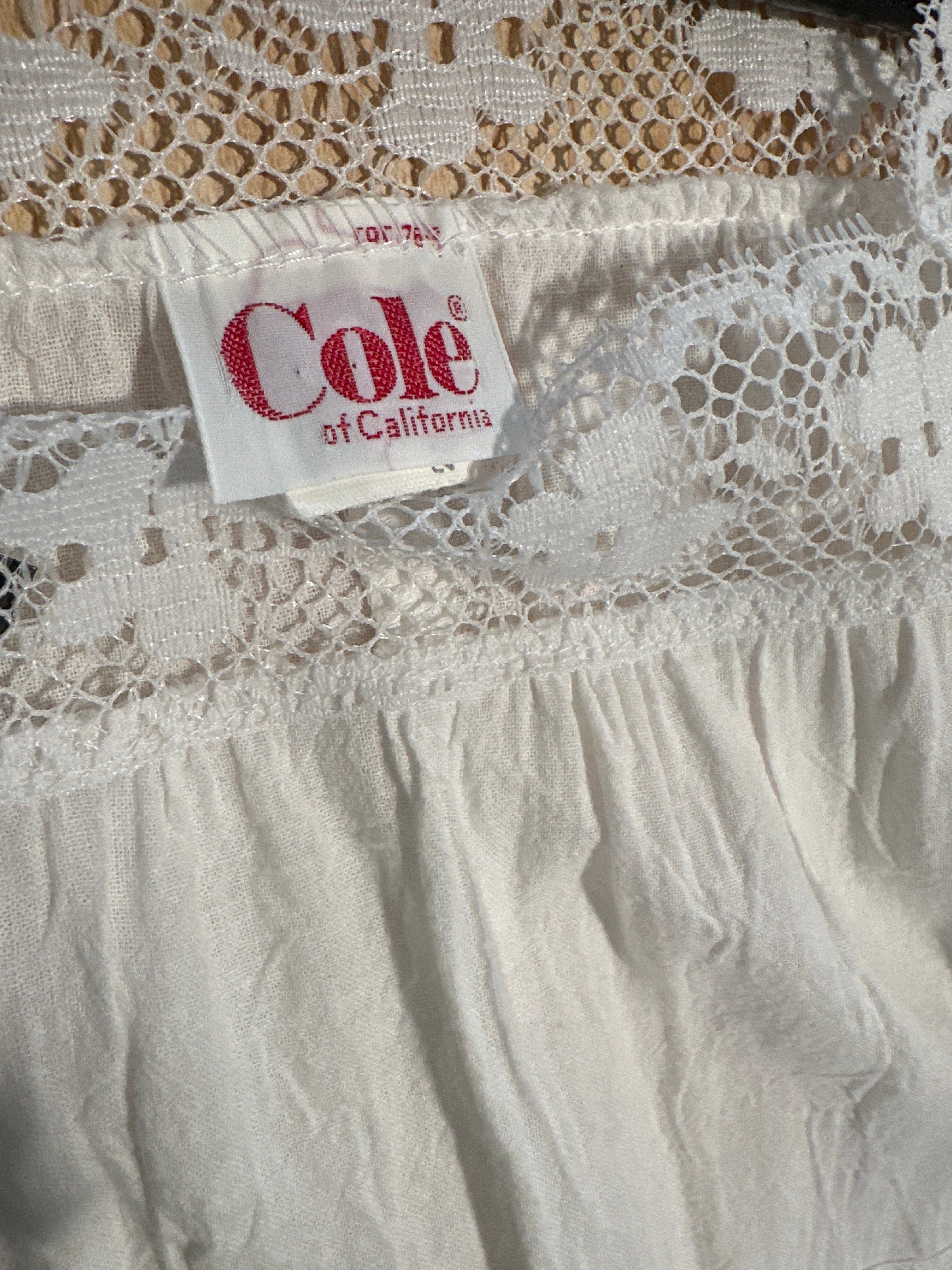 Cole of CA white lace panel dress