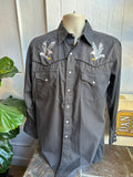 Black eagle western pearl snap