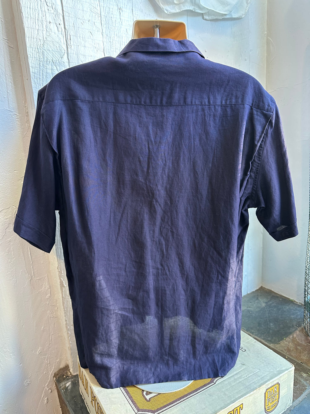 80s Thierry Mugler dark purple button up
