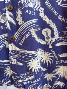 40s purple/white Hawaiian shirt