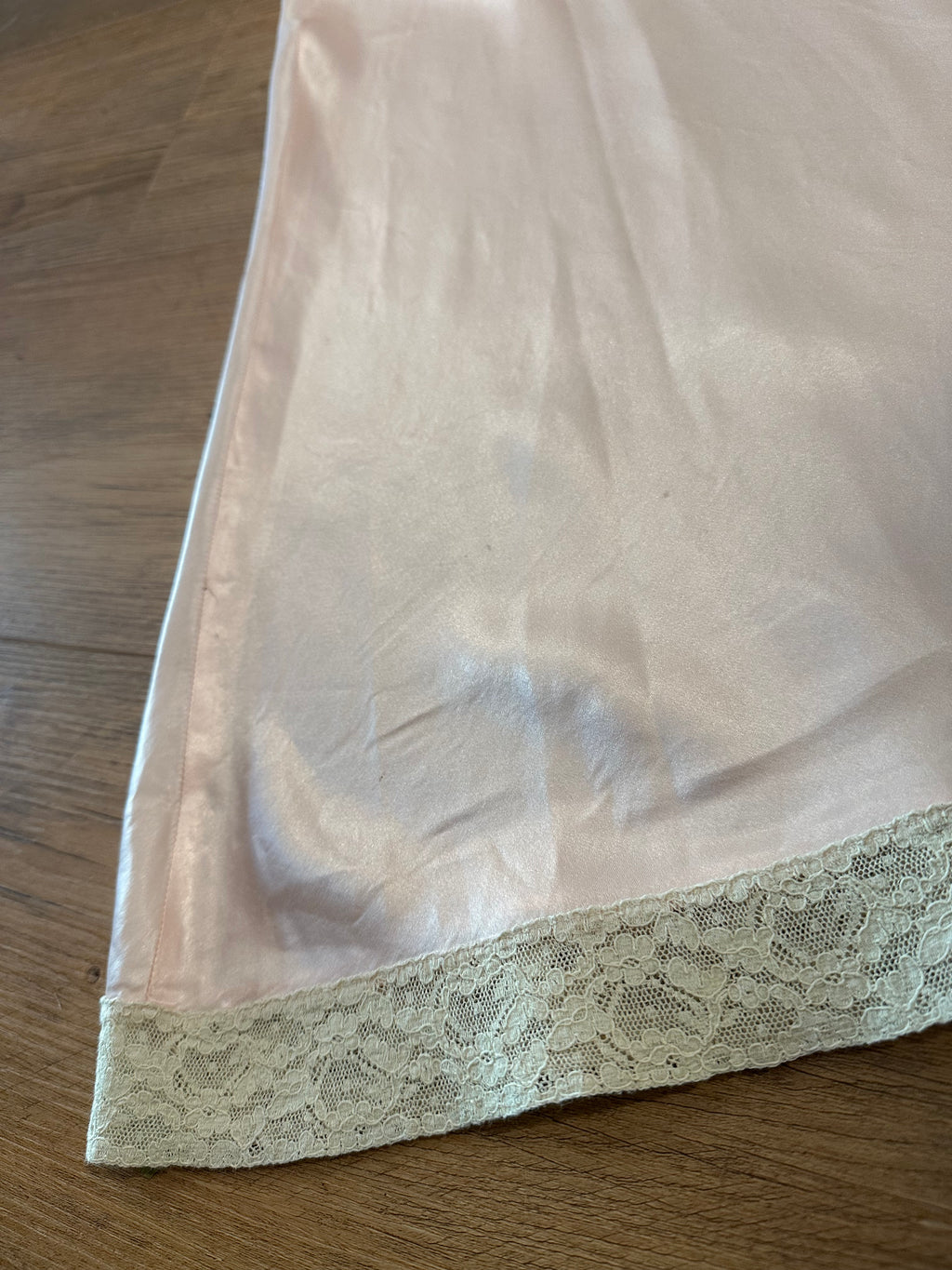 30s/40s Rayon & lace pink slip