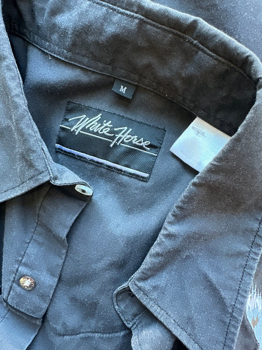 Black eagle western pearl snap