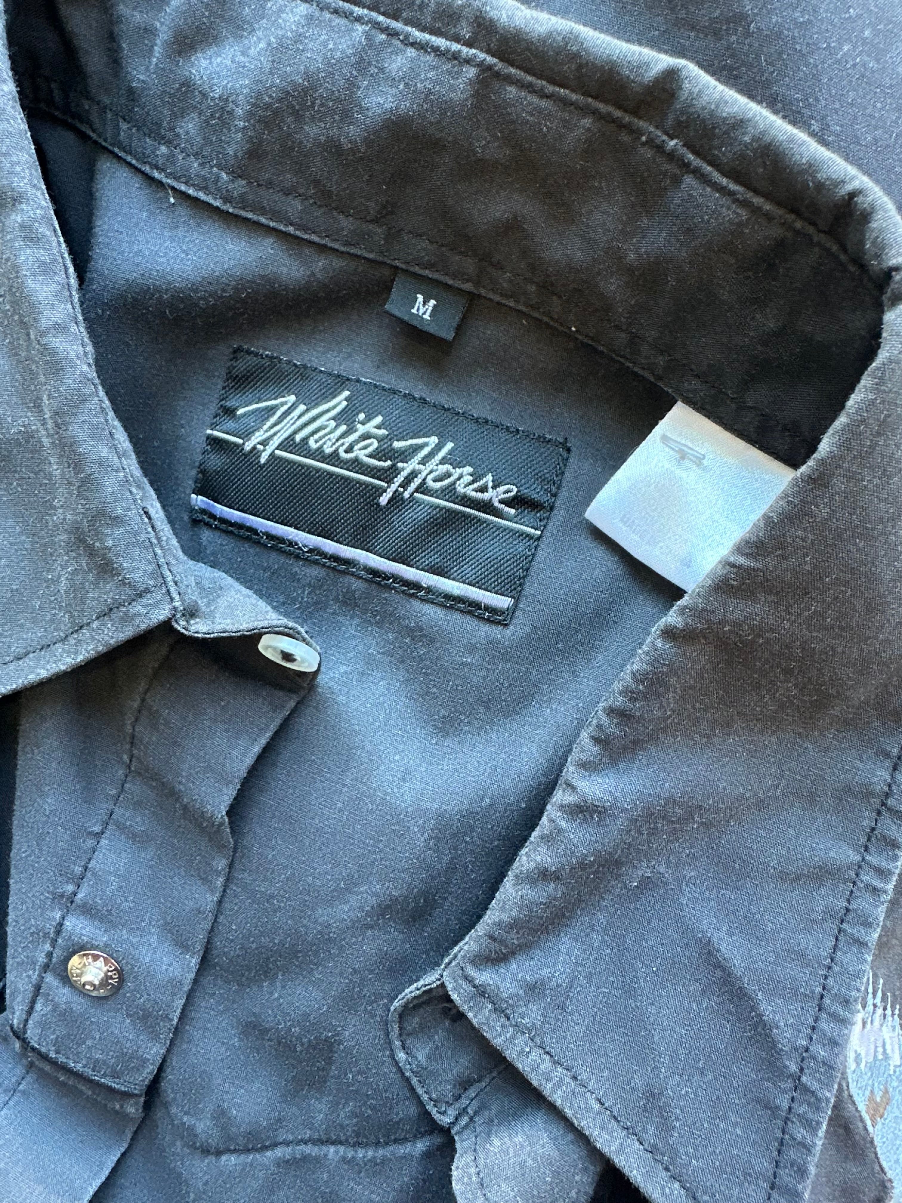Black eagle western pearl snap