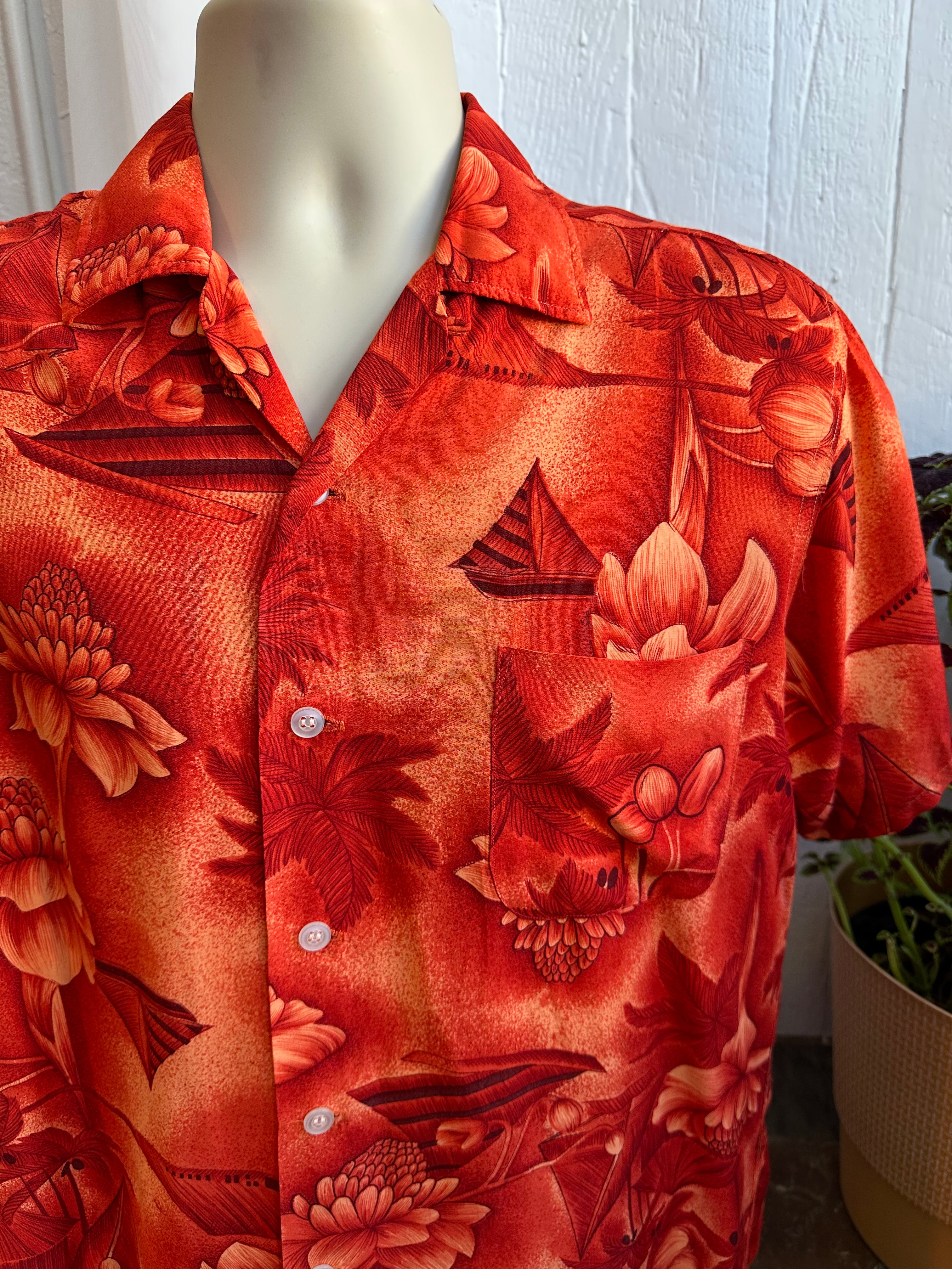 40s/50s Mona Loa rayon Hawaiian shirt