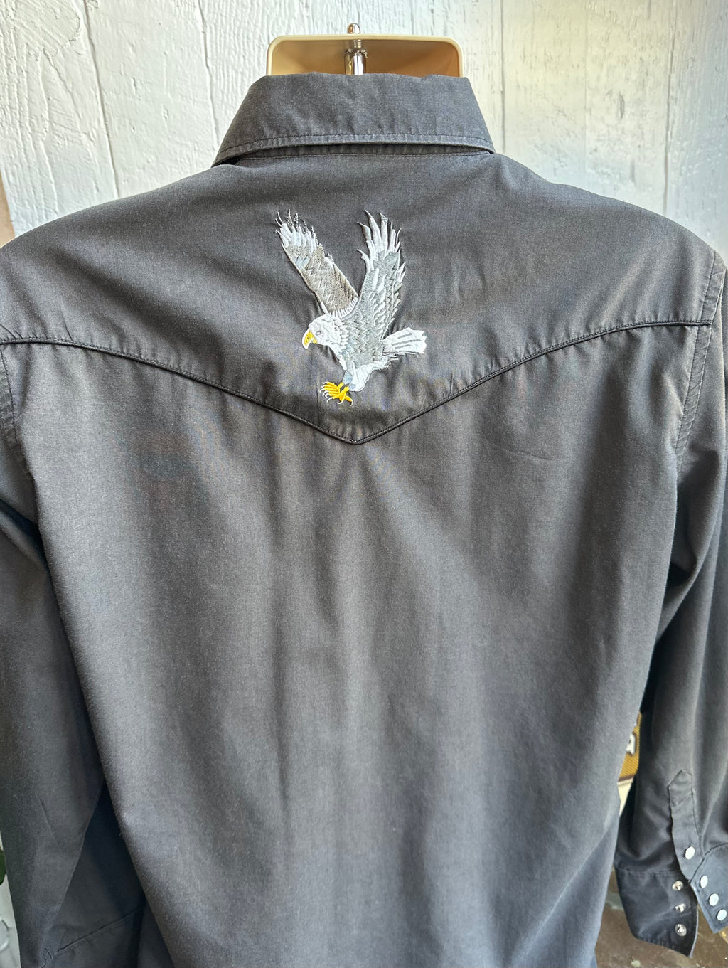 Black eagle western pearl snap