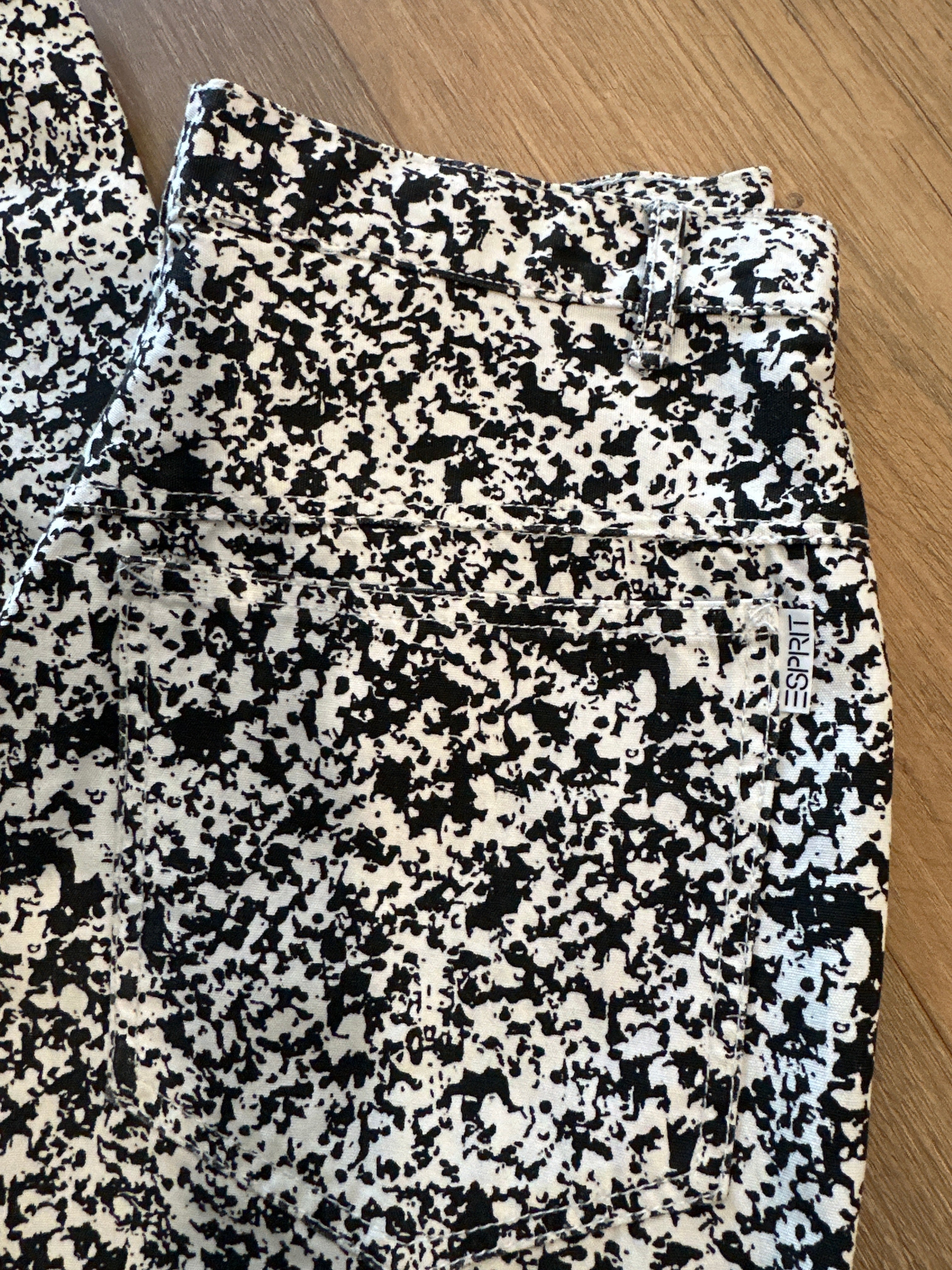 80s Esprit black/white speckle pants