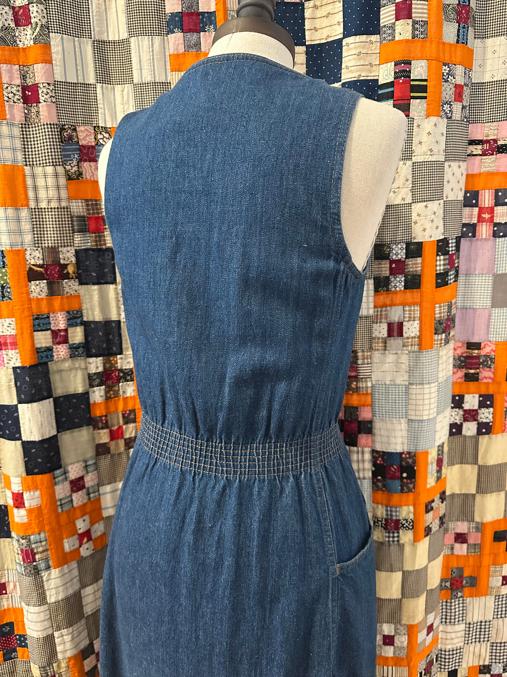 70s Levi’s orange tab denim dress