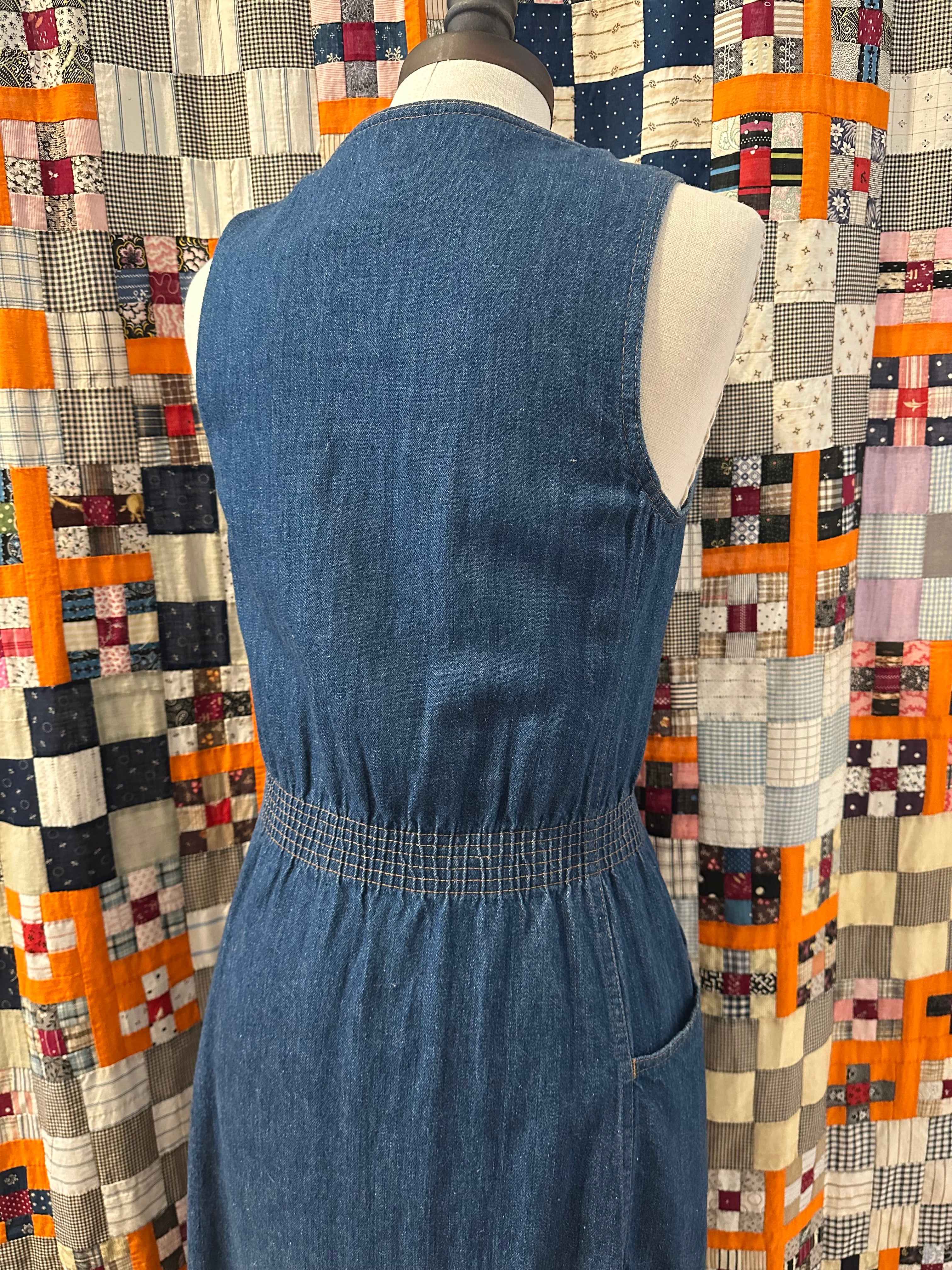 70s Levi’s orange tab denim dress
