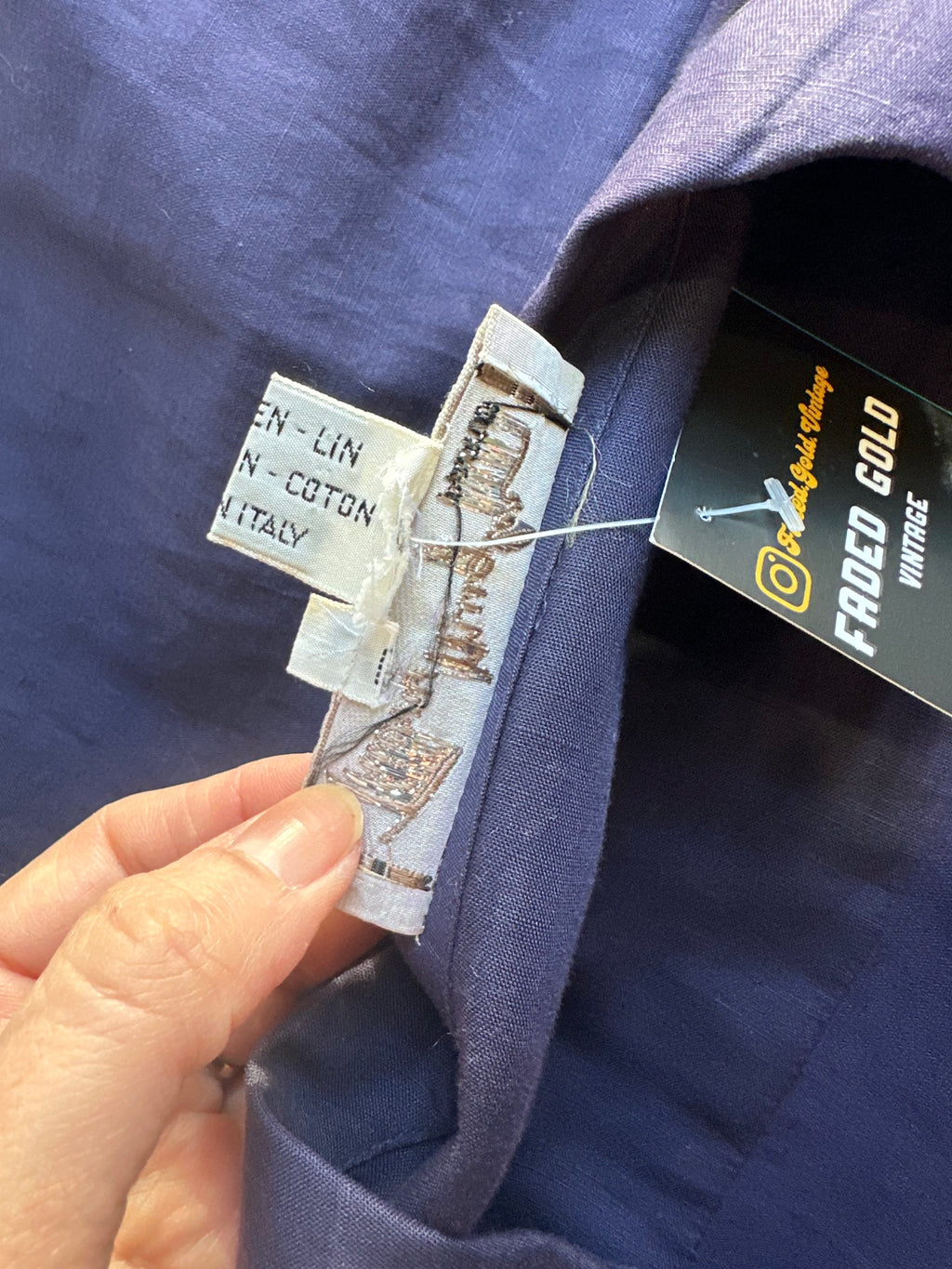 80s Thierry Mugler dark purple button up
