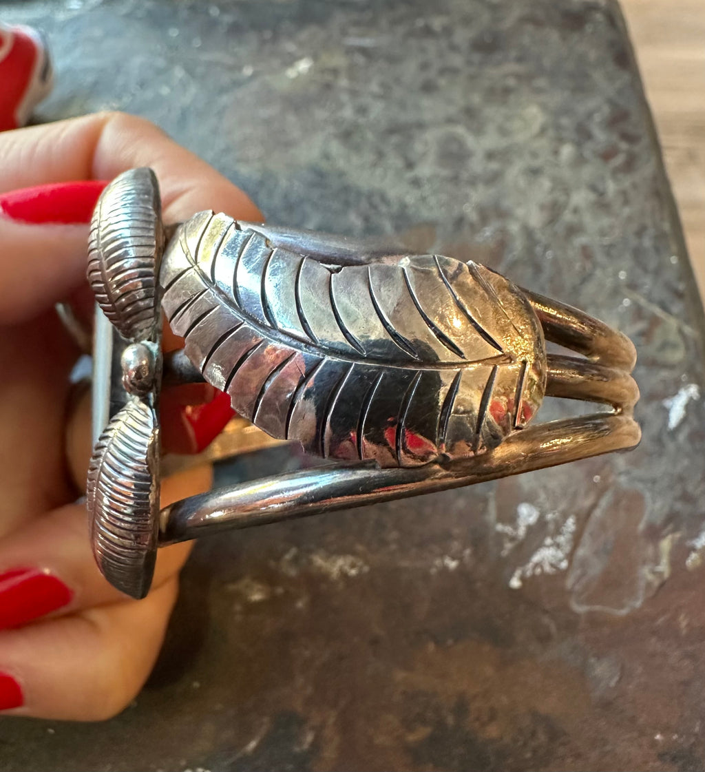 Kachina inlay cuff bracelet