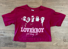 Load image into Gallery viewer, 80s Lover boy pink crop tee
