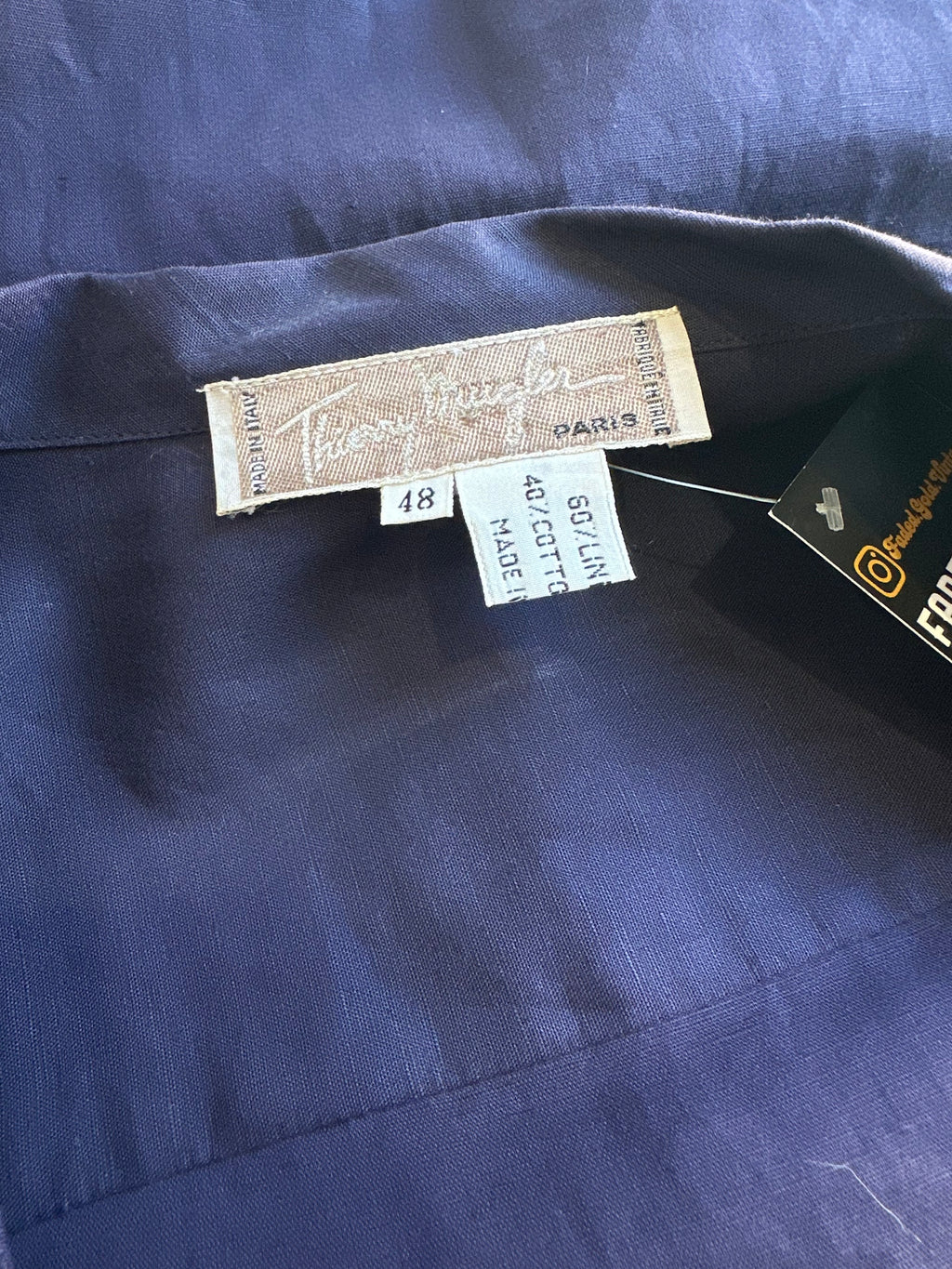 80s Thierry Mugler dark purple button up