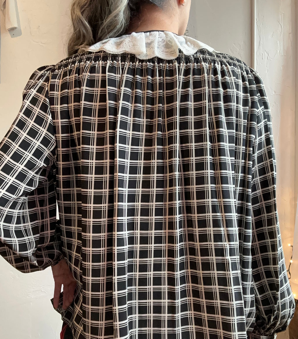 Valentino silk B&W blouse