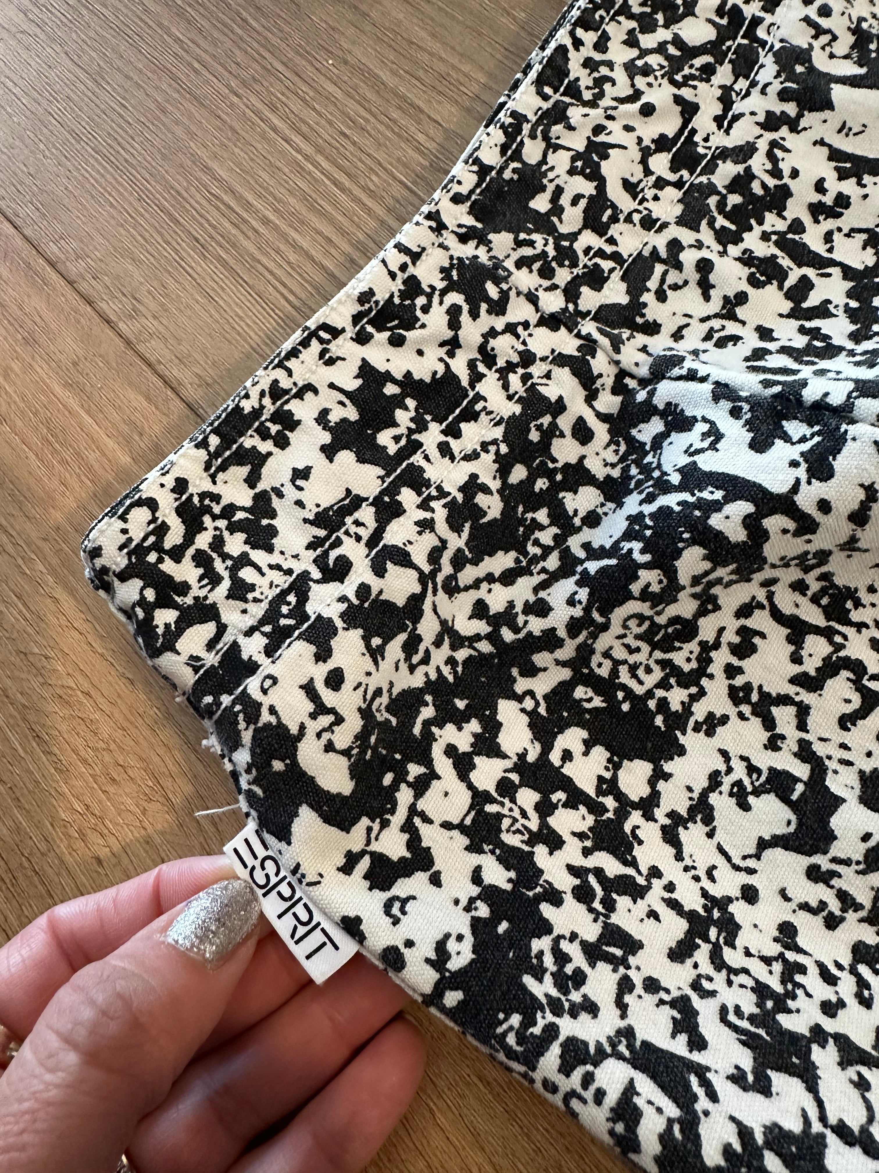 80s Esprit black/white speckle skirt