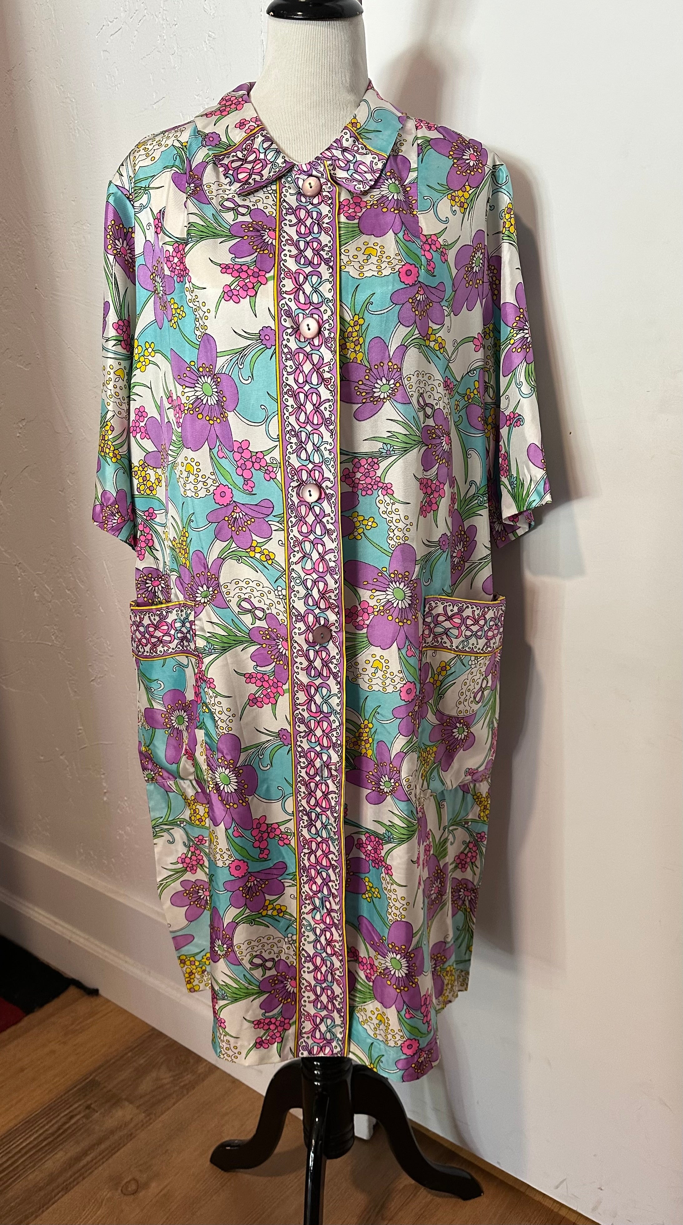 50s Evelyn Pearson floral house dress