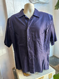 80s Thierry Mugler dark purple button up