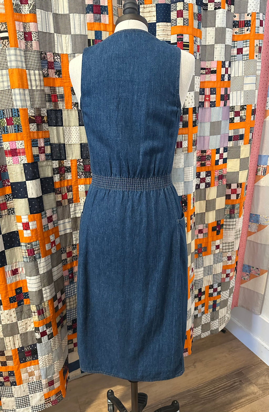 70s Levi’s orange tab denim dress