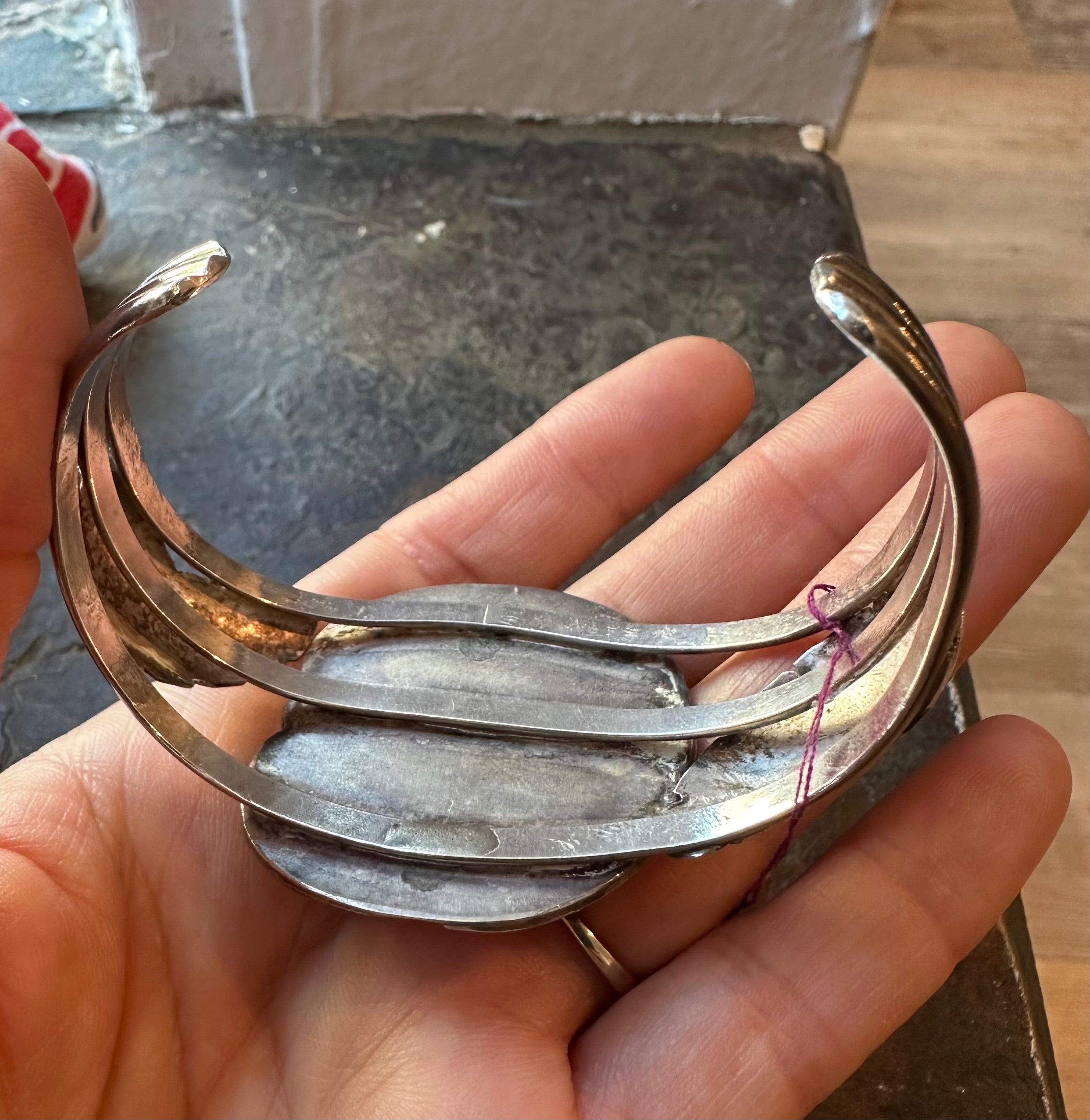 Kachina inlay cuff bracelet