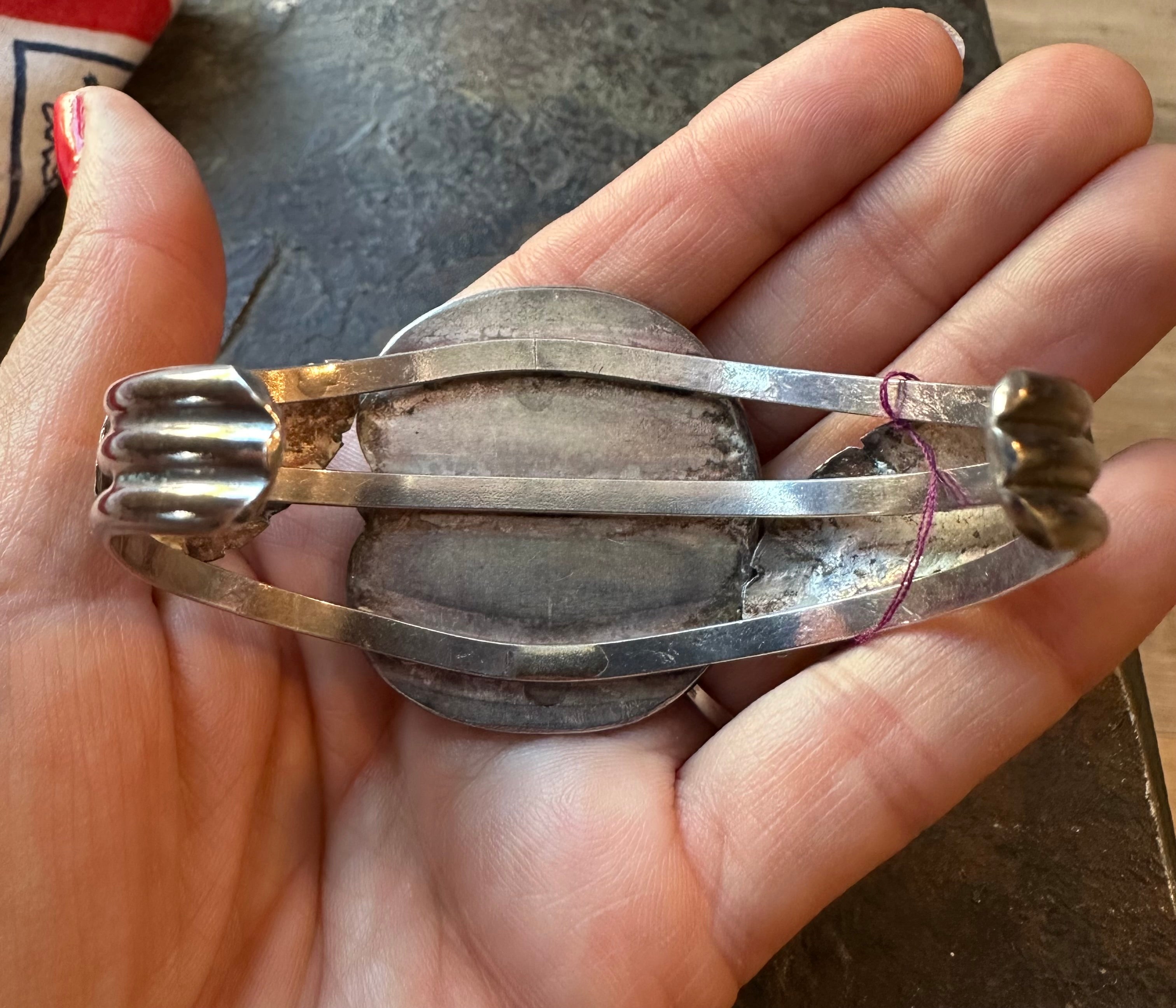 Kachina inlay cuff bracelet