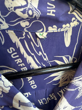 Load image into Gallery viewer, 40s purple/white Hawaiian shirt
