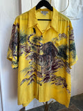 Avanti silk tiger print button up shirt