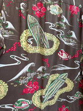 Load image into Gallery viewer, 90s Reyn Spooner brown surf rayon shirt
