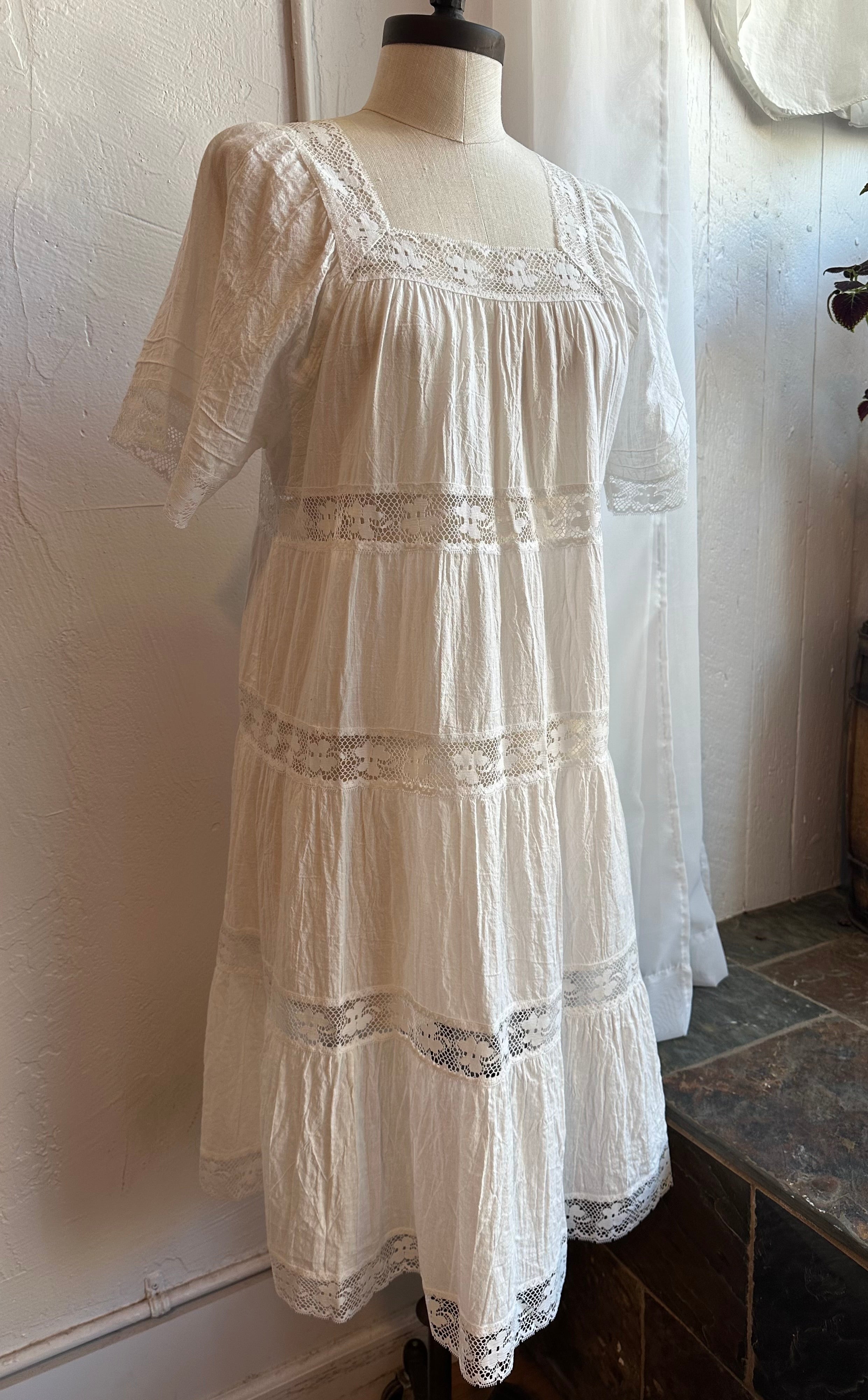 Cole of CA white lace panel dress