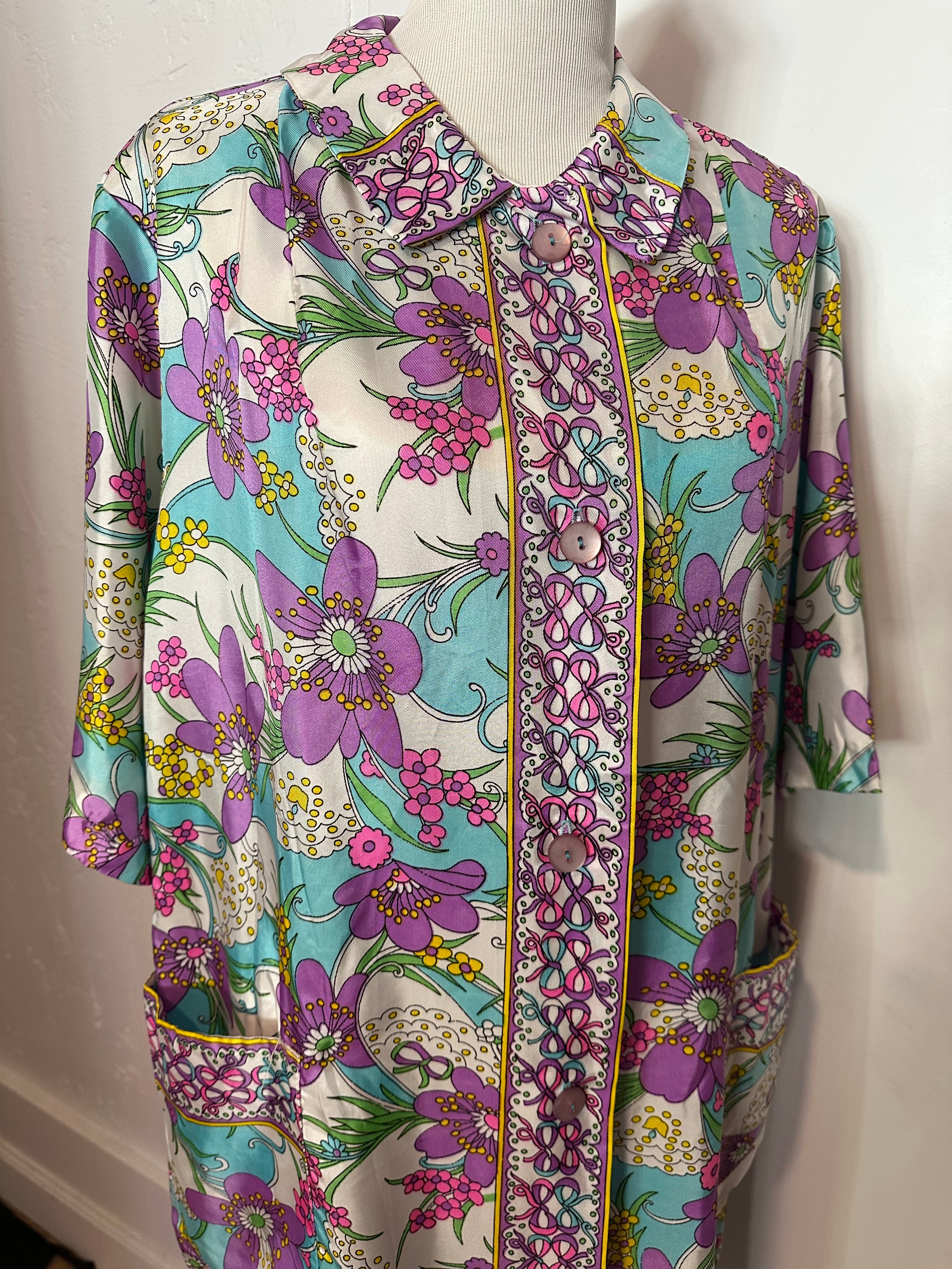 50s Evelyn Pearson floral house dress