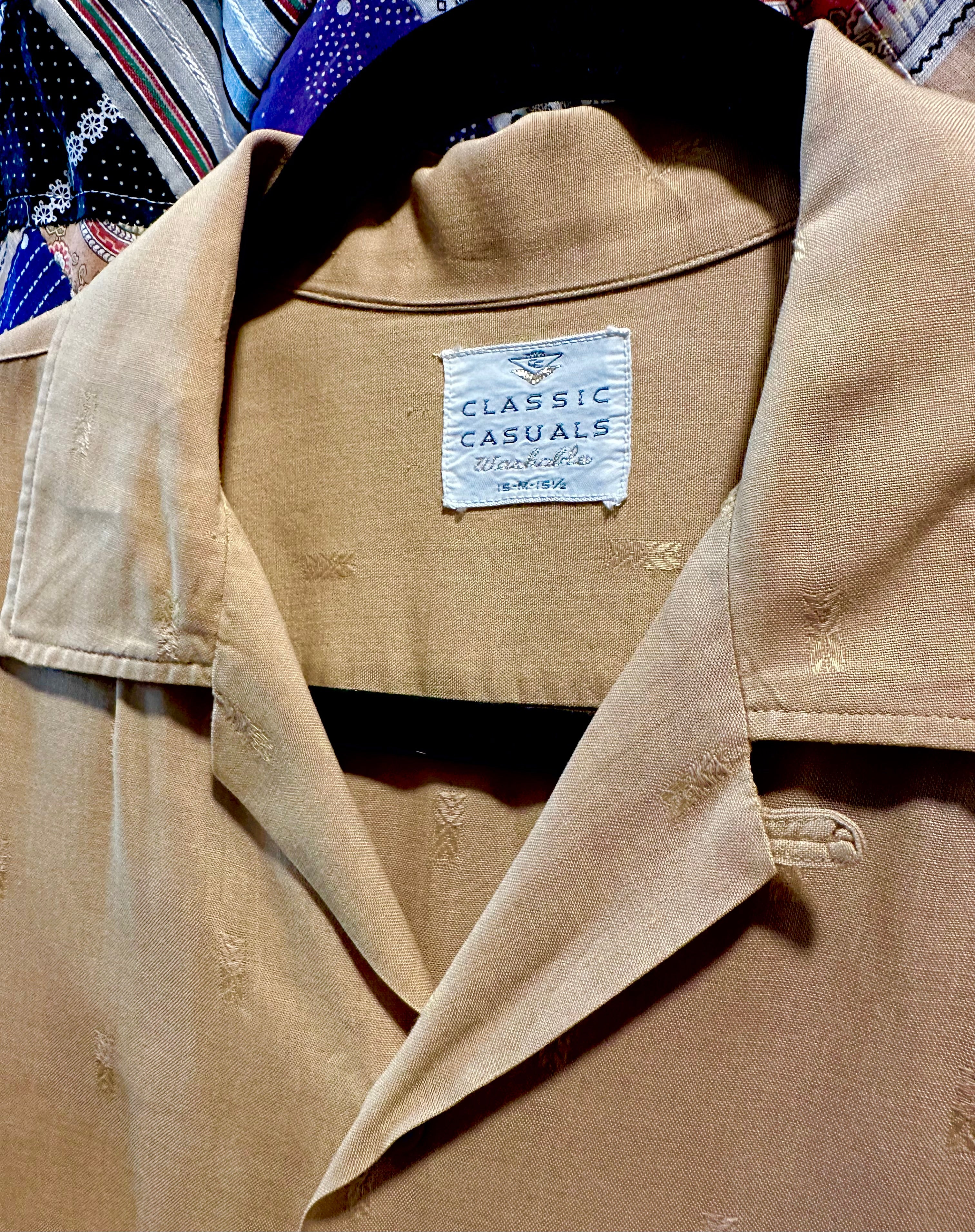50s Classic Casuals textured button up shirt
