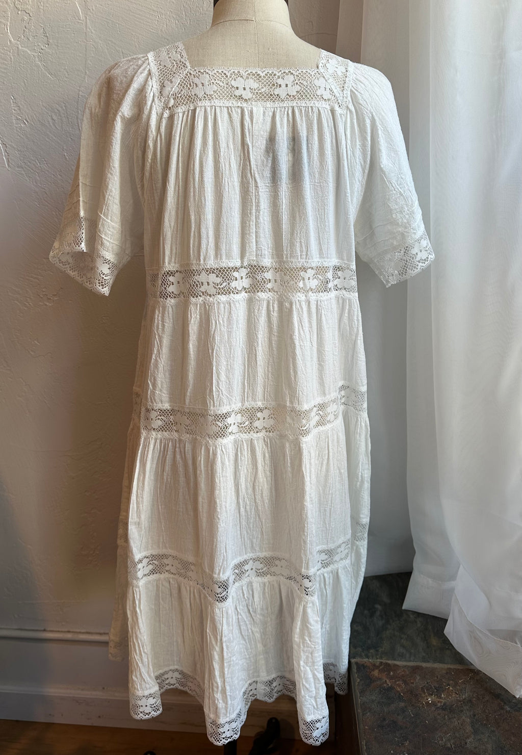 Cole of CA white lace panel dress