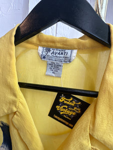 Avanti silk tiger print button up shirt